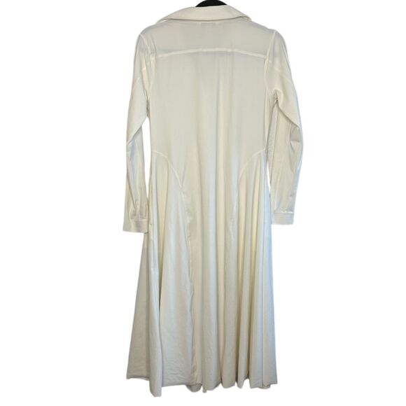 Athleta Cosmic Layer Dress XS White Cream Long Sleeve Button Down 534776 - Picture 3 of 8